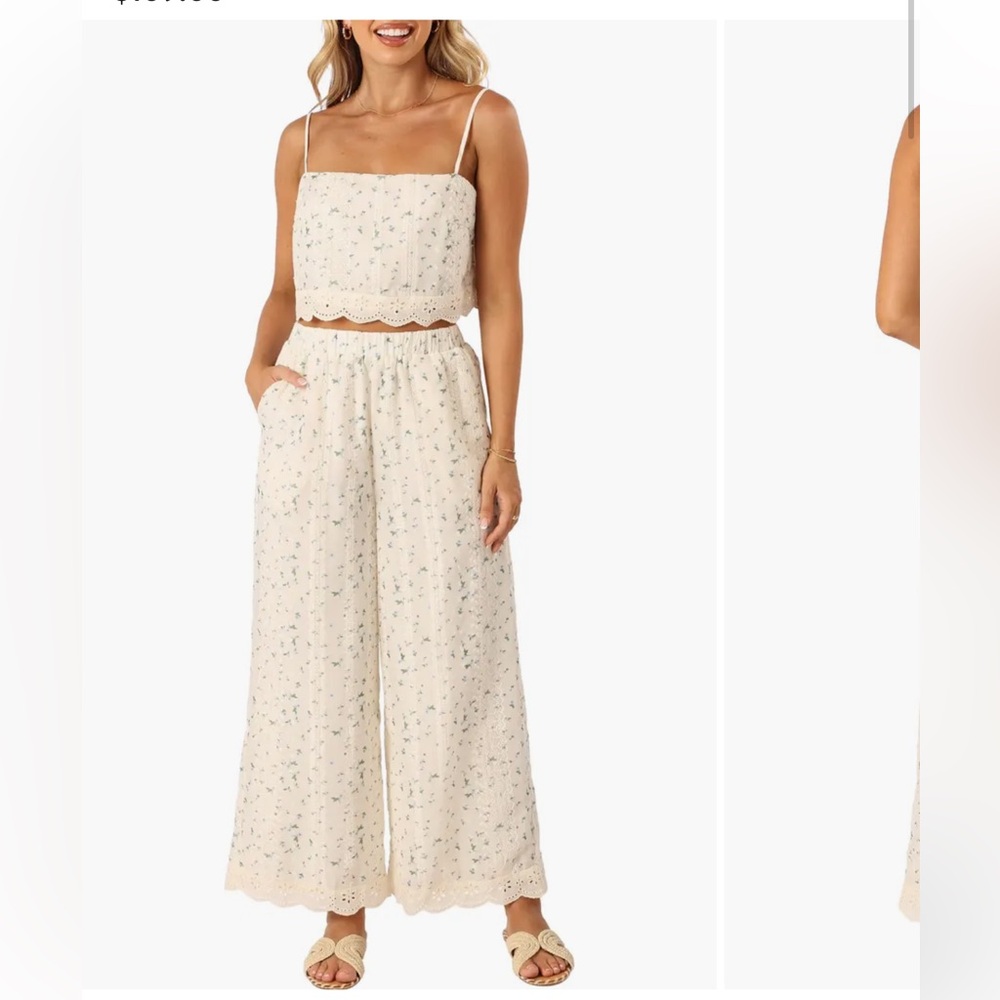 Petal and pup Floral Cream Women's set